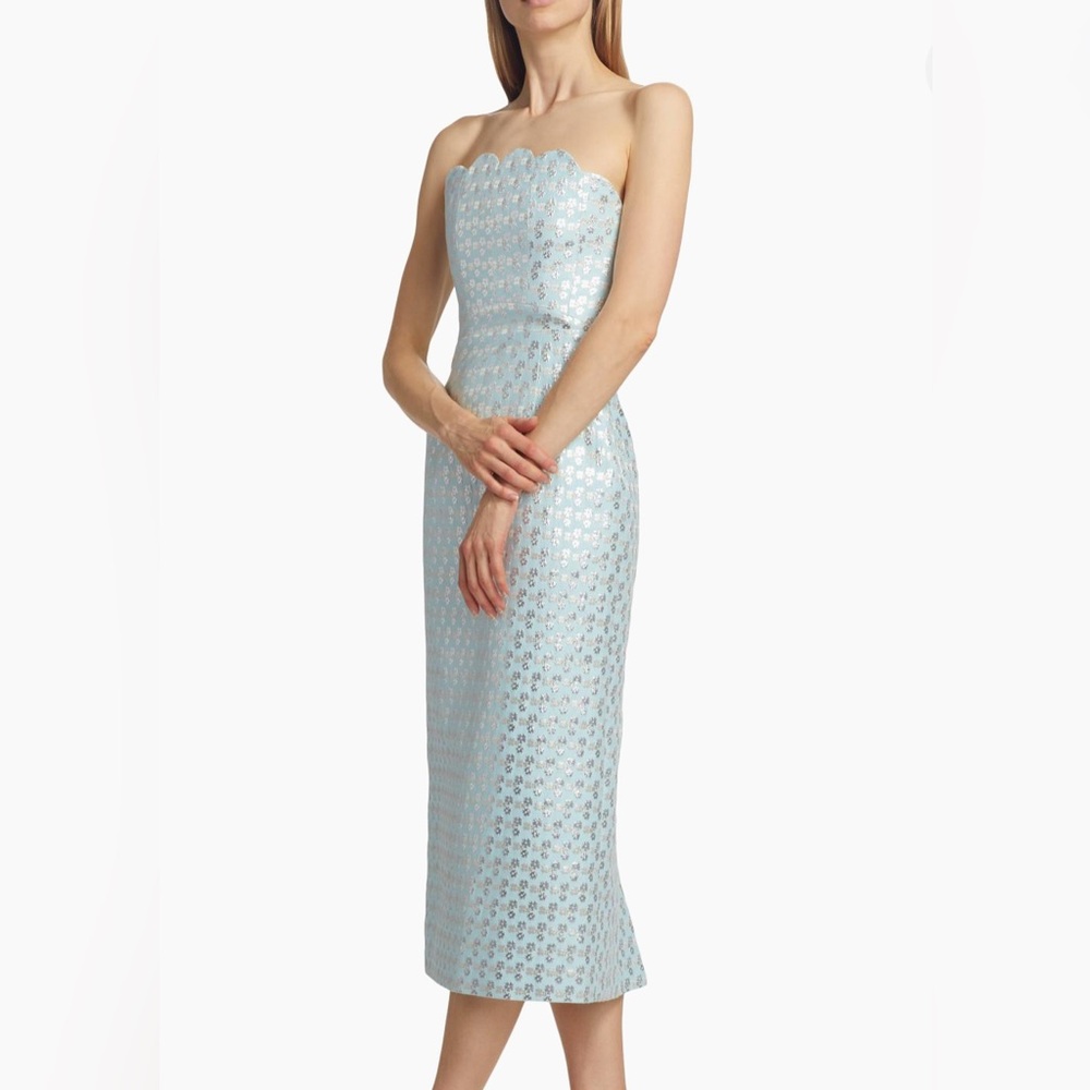 Markarian Strapless Ice Blue Marcella dress NWT - Picture 3 of 13
